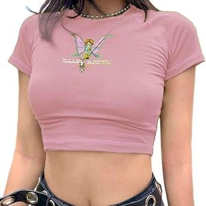 I am selling a small graphic t crop top shirt.